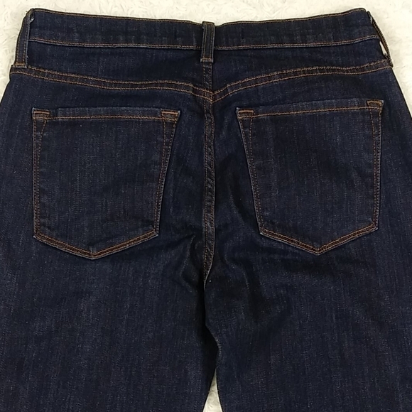 J Brand For Theory Georgia Philosophy Blue Raw Dark Wash Mid Rise Ankle Jean - Picture 12 of 14